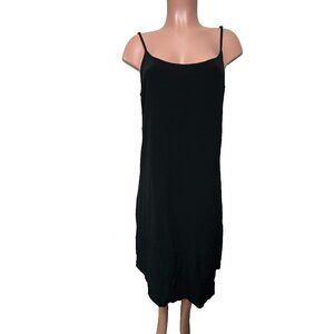 Eileen Fisher Pullover Knee Length Slip Dress Women's Size Medium Black
